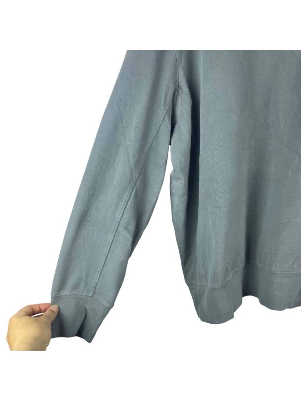 Pact Organic Cotton Stash French Terry Quarter Zip Sweatshirt Men's XL Gray - Picture 4 of 11